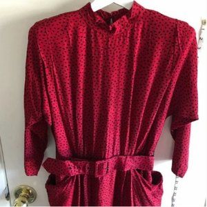 Red and black wiggle dress